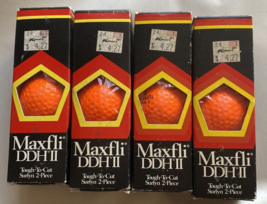 Maxfli DDH2 DDH ll Orange Golf Balls 12 total  4 Packs Tough to Cut Surlyn - $11.87