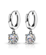 GIGAJEWE Moissanite White D VVS1 Total 2ct Silver 925 Drop Earrings Woma... - $116.35+