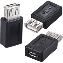 3-Pack Usb 2.0 A Female To Micro Usb Female Adapter Converter Connector Support  - £11.18 GBP
