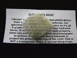 (r34-56) 1-3/8" Ulexite gemstone Mineral TV rock Boron California mine s... - $10.99