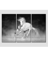 White Horse Canvas Art Horse Wall Art Horse Print Home Decor Abstract Ho... - $49.00