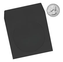Black 3&quot; Mini Paper CD Sleeves with Window &amp; Flap - $10.56+