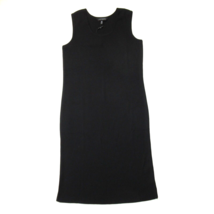 NWT Ming Wang Sleeveless Sheath in Black Wrinkle Resistant Knit Dress XS - £68.08 GBP