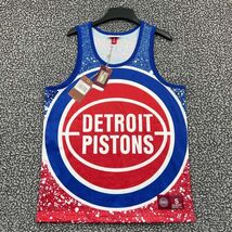 Detroit Pistons Shirt Men Small Mitchell &amp; Ness Sleeveless Top Crew Neck... - $54.28 CAD