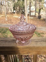 Anchor Hocking Wexford Pink Candy/Trinket Dish.  6-3/4&quot;W x 7-1/2&quot;H - £22.10 GBP