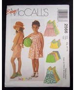 McCall&#39;s Easy Pattern 2566 Child&#39;s romper top pull on shorts Sz CL 6-7-8 - £3.53 GBP