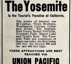 1904 Union Southern Pacific Railway Yosemite Advertisement Railroad Ephemera - £13.77 GBP