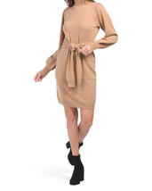 New Magaschoni Beige 100% Cashmere Belted Dress Size Xl $495 - £186.74 GBP