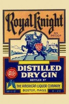 Royal Knight Distilled Dry Gin - Art Print - $21.99+