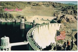 Nevada Arizona Postcard Hoover Dam Looking East From Arizona Union Pacific Photo - £2.31 GBP