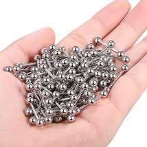20 Pcs/Lot Stainless steel Tongue Ear Rings Bars Barbell For Woman Man Unisex Bo - £9.69 GBP