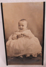 CYKO Ansco B &amp; W Real Photo Postcard 1911 Dress Baby Boy Portrait RPPC - £2.34 GBP