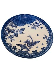 Meiji Period Collector Plate shallow bowl Blue white Japan antique transferware - £756.42 GBP