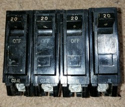 GE TQB1120 1pole 20 amp  120 volt Bolt-On Circuit Breakers (lot of 4) Te... - $16.14