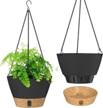 Zmtech 2 Pieces 10&quot; Hanging Planters (Gray) For Indoor And Outdoor Plants Flower - £31.92 GBP