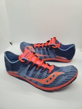 Saucony Women&#39;s Endorphin 2 Athletic Spike Track Shoes Blue/Neon Orange Size 9 - £31.65 GBP
