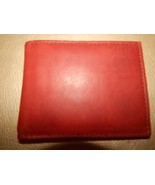 NEW GENUINE LEATHER CLIP Men&#39;s Wallet RED Leather - £14.98 GBP
