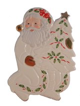 Lenox China Holiday Accent Plate Trivet Figural Santa St. Nick W/Christmas Tree - £24.92 GBP