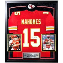 Patrick Mahomes Autographed Kansas City Chiefs Red Jersey Framed JSA Signed Home - £3,124.86 GBP