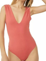 Free People Small Keep It Sleek Bodysuit Electropop Orange Women&#39;s S SmallGre... - £25.57 GBP