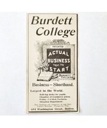 Burdett Business College 1897 Advertisement Victorian Boston Mass ADBN1uuu - $19.99