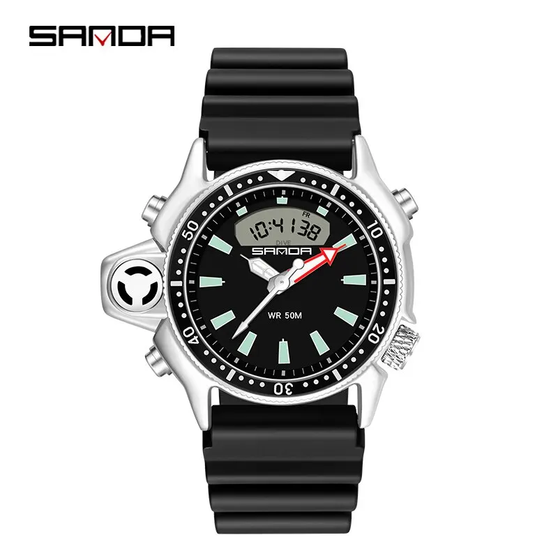 Sport Men Quartz Digital Watch Creative Diving Watches Men Waterproof Al... - $60.49