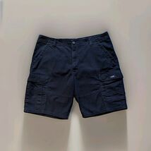 Wrangler Relaxed Fit Black Cargo Shorts Men's 38 Cotton Blend Casual Hiking - $17.81