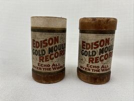 Lot Of 2 Edison Gold Mould Records With Records - Dixie Choir &amp; Apple Bl... - $24.88