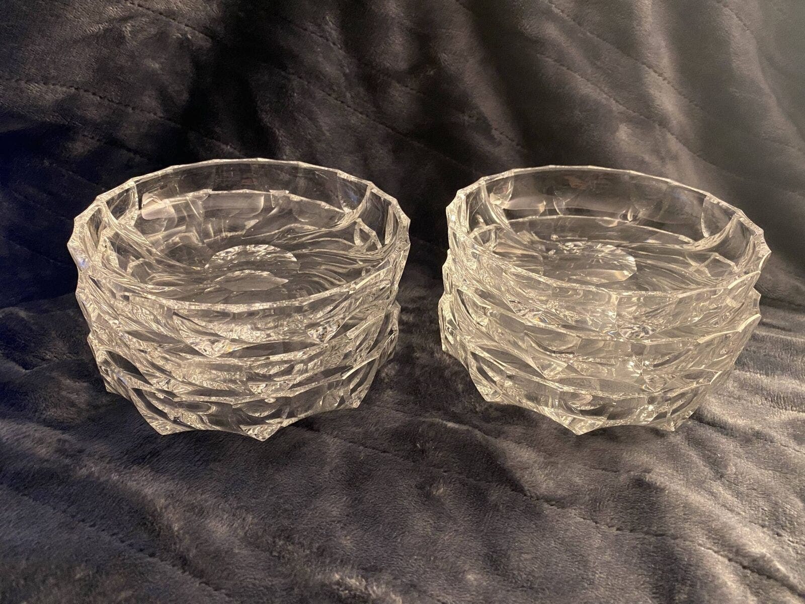 Primary image for Set of 6 Clear Glass Fruit Bowls Shallow 5 3/4"
