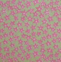 Starfish Fabric Star Fish Stars Pistachio Lime Green Hot Pink - £12.64 GBP