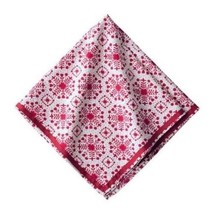 Juliska Cloth Napkins Snowflake Ruby Red White Discontinued 22&quot; Square New - $15.00