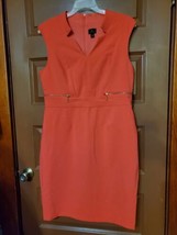 Worthington Coral Dress Size 16 Zipper Detail - $14.85