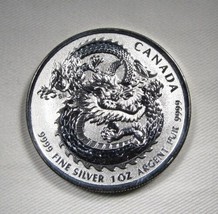 2019 Canada Silver $5 Dollars Dragon .9999 Fine 1Toz AN503 - £41.99 GBP