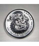 2019 Canada Silver $5 Dollars Dragon .9999 Fine 1Toz AN503 - £42.03 GBP