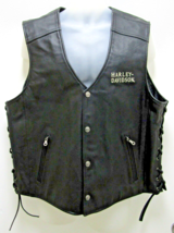 Harley-Davidson Ride Free Flames Leather Vest Men’s XL  - $177.21