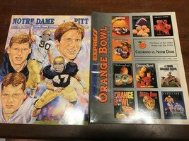 Notre Dame Football Programs 1989 &amp; 1990 Orange Bowl Colorado Pitt Two (2) total - £15.68 GBP