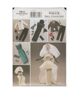 Vogue 7814 Wedding Gown, Tuxedo, Formal Wardrobe 11.5 Inch Doll Clothes ... - £17.72 GBP
