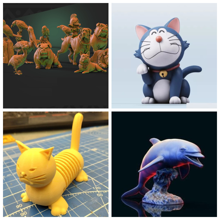 Pack of 4 Differents Models STL Model 3d File For 3d Printer Ready To Print - $4.90