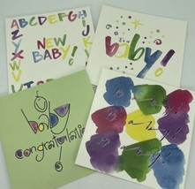 Boxed Assorted 16 Square Baby Cards Envelopes 4 Designs Congratulations ... - $6.87