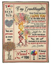 Colorful AND Tree Blanket Gift For Granddaughter Love Grandma Sofa Blanket Xmas - £45.61 GBP+