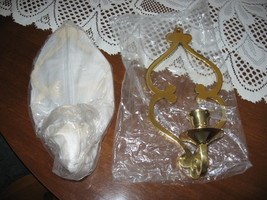 Wall Sconces-Brass- For Taper Candles-Vintage-#7518-India - $12.00
