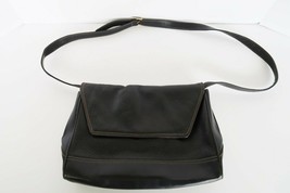 Vintage Lanvin Paris Purse Black Pebbled Leather Shoulder Bag - £80.17 GBP