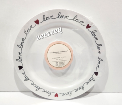 Cupcakes and Cashmere Valentines day Hearts LOVE Plastic Dinner Plates 12pc - £21.57 GBP