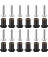12 Pairs M4 Rubber Well Nuts with Brass Inserts and Stainless Steel Screws - $182.66 MXN