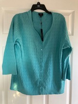 Women&#39;s Talbot&#39;s Green Cardigan Sweater Size 2X NWT - $60.00