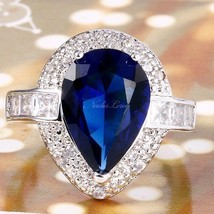 NEW Marquise 3 Carat Blue&amp;White Sapphire Ring~Sterling Silver~Sizes  7 8... - £23.76 GBP