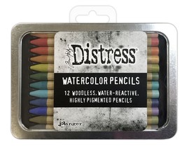 Ranger Tim Holtz Distress Watercolor Pencils 12/Pkg-Set 3 - £35.26 GBP