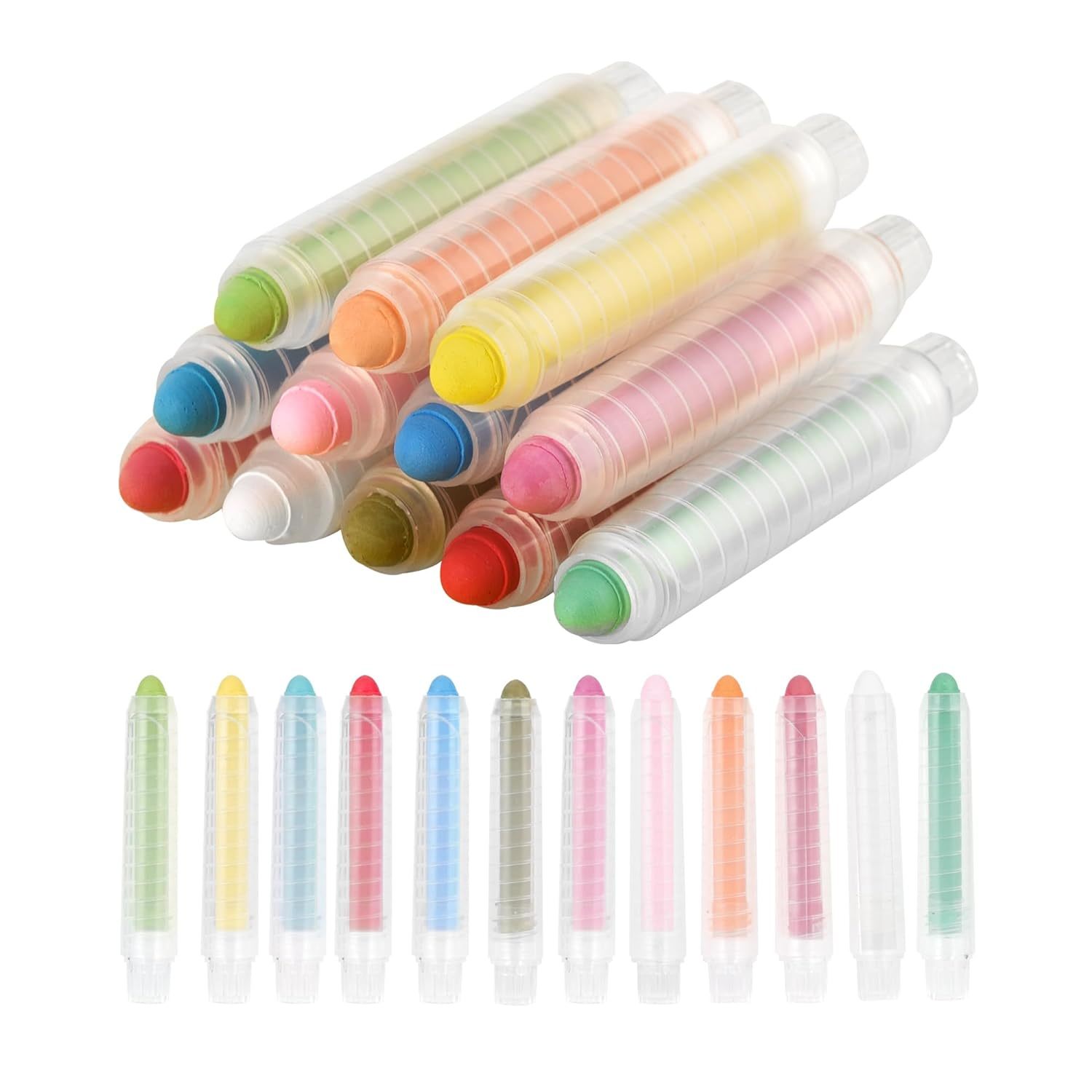 Primary image for Dustless Chalk For Kids, Colored Sidewalk Chalk With Holder,Non-Toxic Washable T