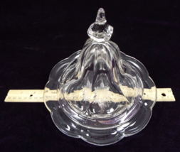Vintage Central Glass Works Krystol Round Covered Butter Dish with Dome Lid - £196.39 GBP