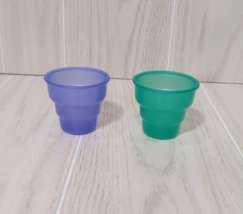 Leapfrog picnic basket replacement pieces set green purple cups preschoo... - $9.89